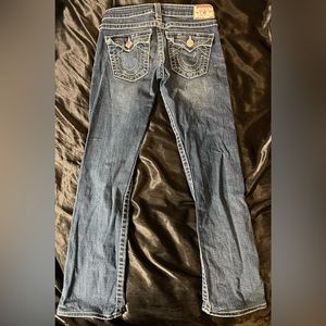 Low Waisted Blue True Religion Flare Jeans